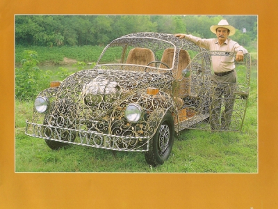 Wrought Iron VW Art Car - Wild Wheels By Harrod Blank