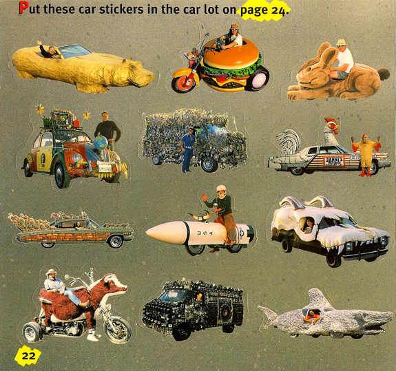 12 Art Car Stickers by Harrod Blank